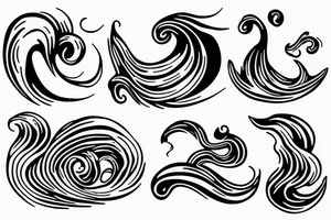 Sea waves tattoo idea