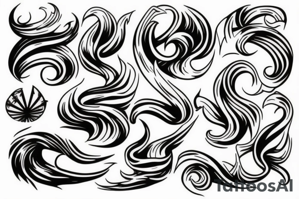 Sea waves tattoo idea