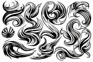 Sea waves tattoo idea