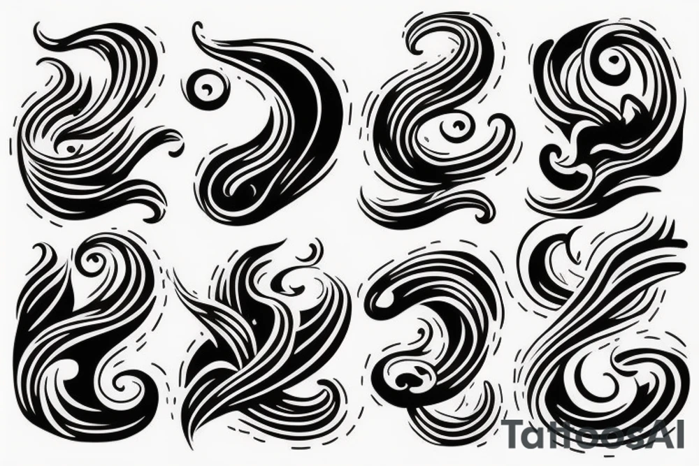 Sea waves tattoo idea
