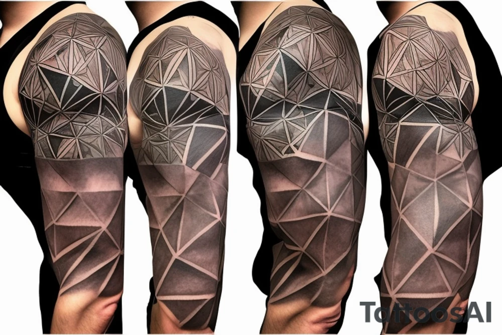 geometric evolution of mankind for sleeve tattoo tattoo idea