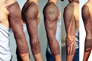geometric evolution of mankind for sleeve tattoo tattoo idea