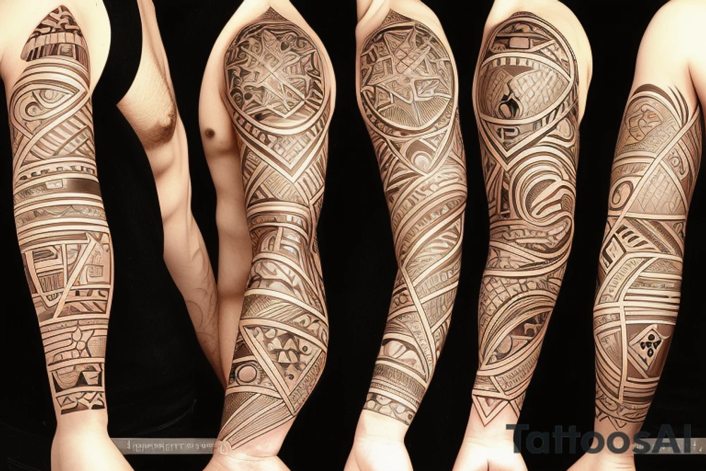 tatuaje geometrico de la evolucion tattoo idea