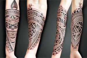 tatuaje geometrico de la evolucion tattoo idea
