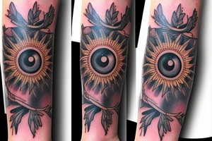 heaven plus flowerplus fall from heaven leilani plus God eye plus new breeze air arm sleeve tattoo idea