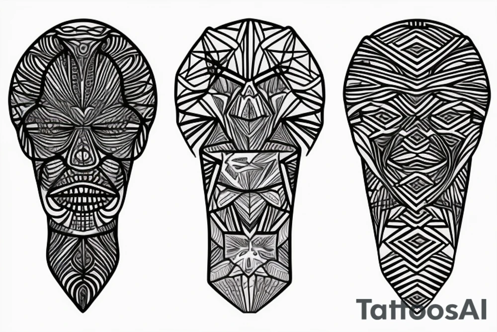fine line tattoo
geometric evolution of mankind tattoo idea