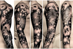 fireworks sleeve tattoo idea