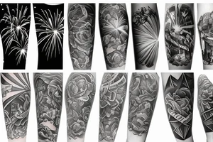fireworks sleeve tattoo idea