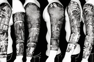 fireworks sleeve tattoo idea