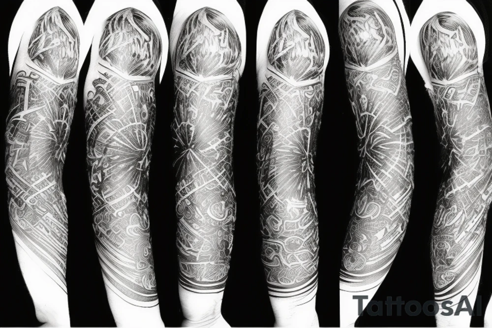 fireworks sleeve tattoo idea