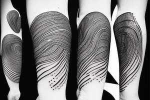 continuous line tattoo, black women silhouettes intertwining tattoo idea