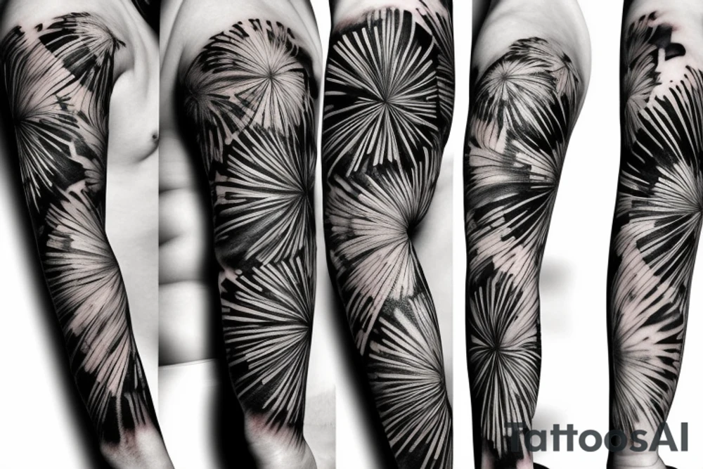 fireworks sleeve tattoo idea