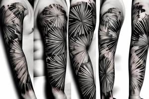 fireworks sleeve tattoo idea