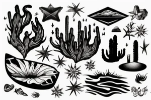 Lake in the desert tattoo idea