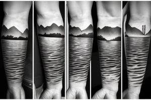 Lake in the desert tattoo idea