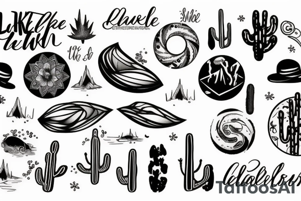 Lake in the desert tattoo idea