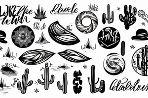 Lake in the desert tattoo idea