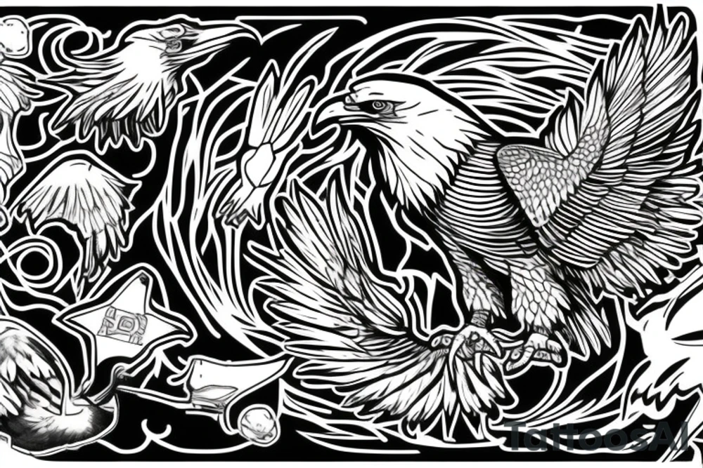 Eagle, raven tattoo idea