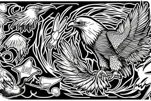 Eagle, raven tattoo idea