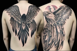 Eagle, raven tattoo idea