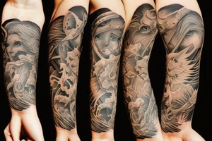 Sun, rays tattoo idea