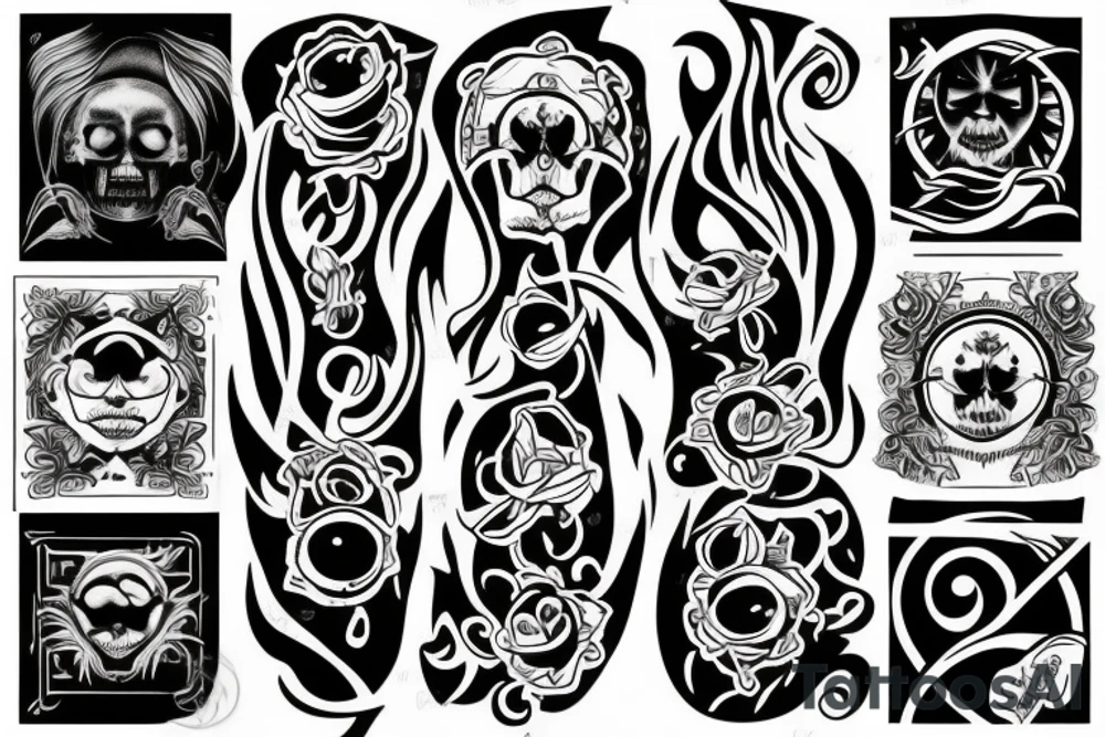 Sun, rays tattoo idea