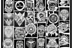 Sun, rays tattoo idea