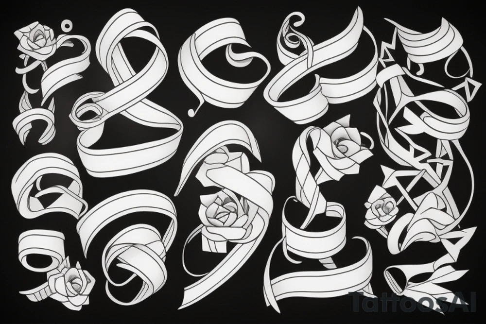 twisted ribbon tattoo idea