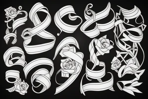 twisted ribbon tattoo idea