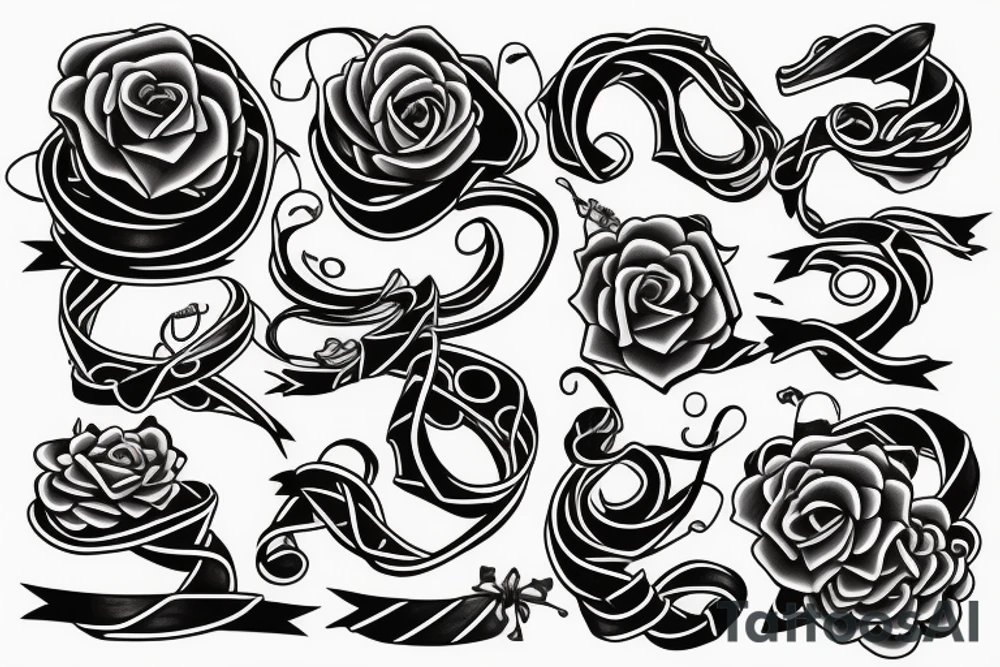 twisted ribbon tattoo idea