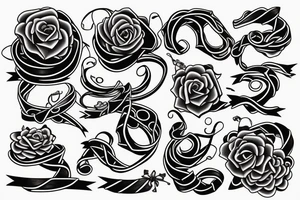twisted ribbon tattoo idea