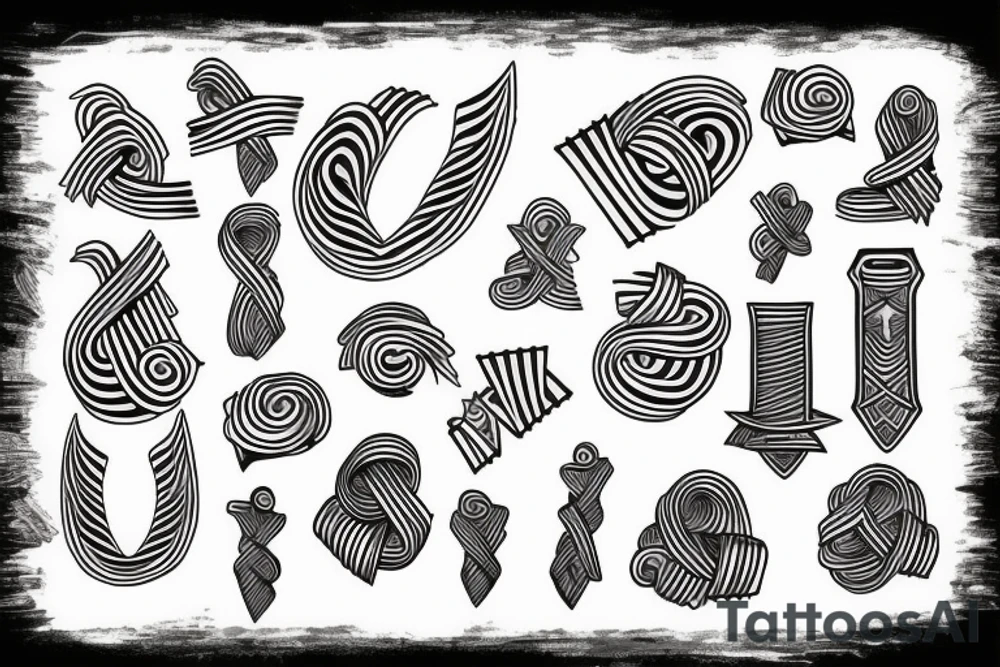 twisted ribbon, tribe tattoo idea