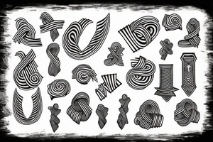 twisted ribbon, tribe tattoo idea