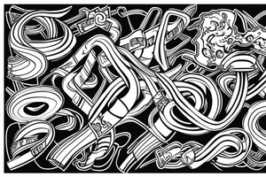 twisted ribbon, tribe tattoo idea