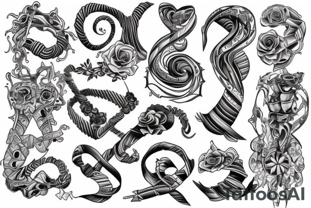twisted ribbon, tribe tattoo idea