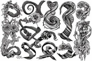 twisted ribbon, tribe tattoo idea