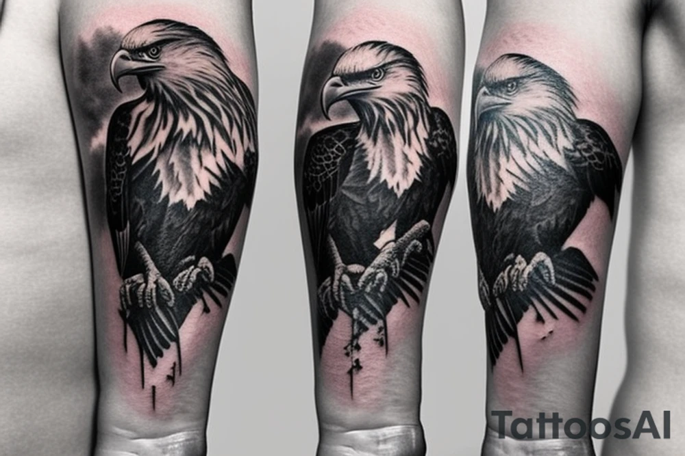 bald eagle, right outer forearm tattoo idea