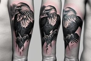 bald eagle, right outer forearm tattoo idea