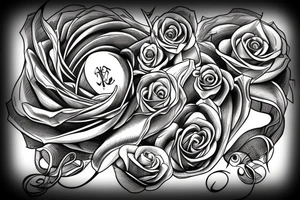 Sword with full rose spiraling around the sword tattoo idea