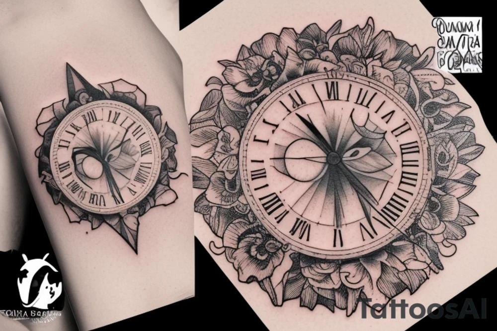 I want a tattoo for my daughter including a Sundial 
11:17am
June 4th 
Alora Whitney Jean Goss tattoo idea