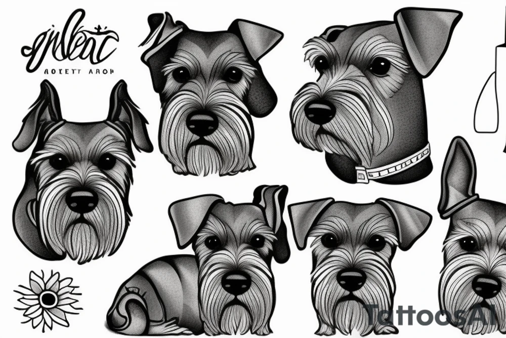 Miniature Schnauzer tattoo idea