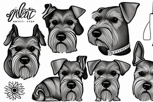 Miniature Schnauzer tattoo idea