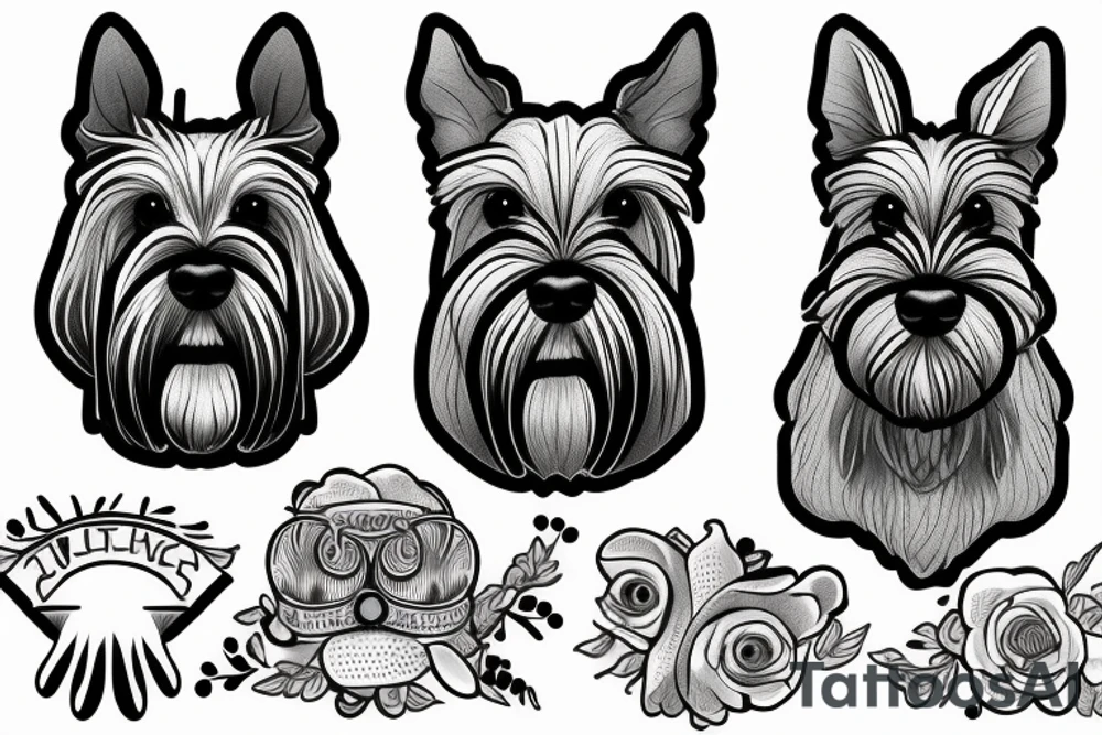 Miniature Schnauzer tattoo idea