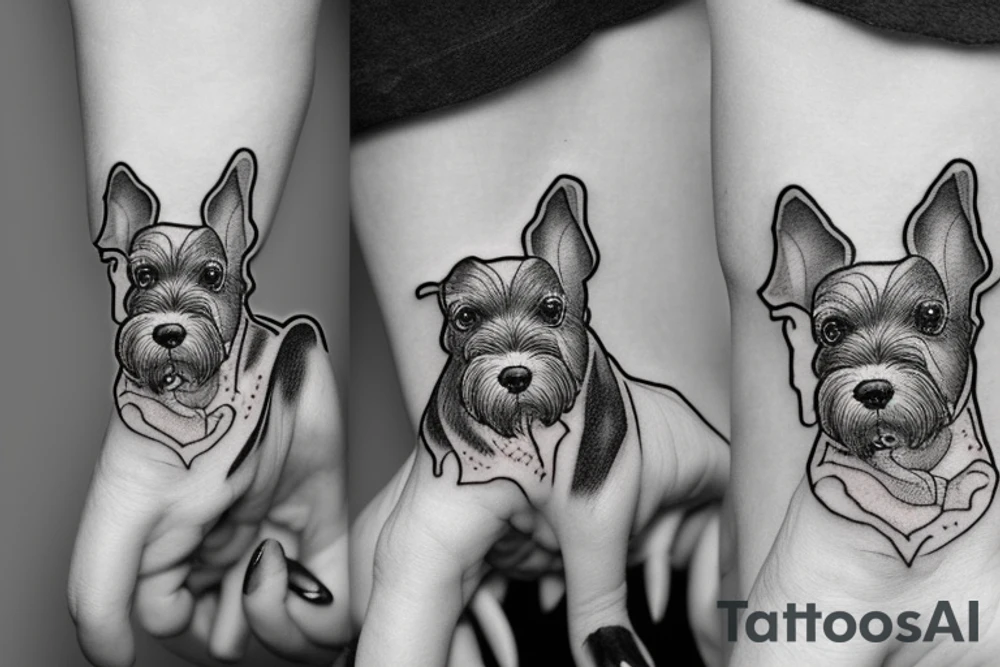 Miniature Schnauzer tattoo idea