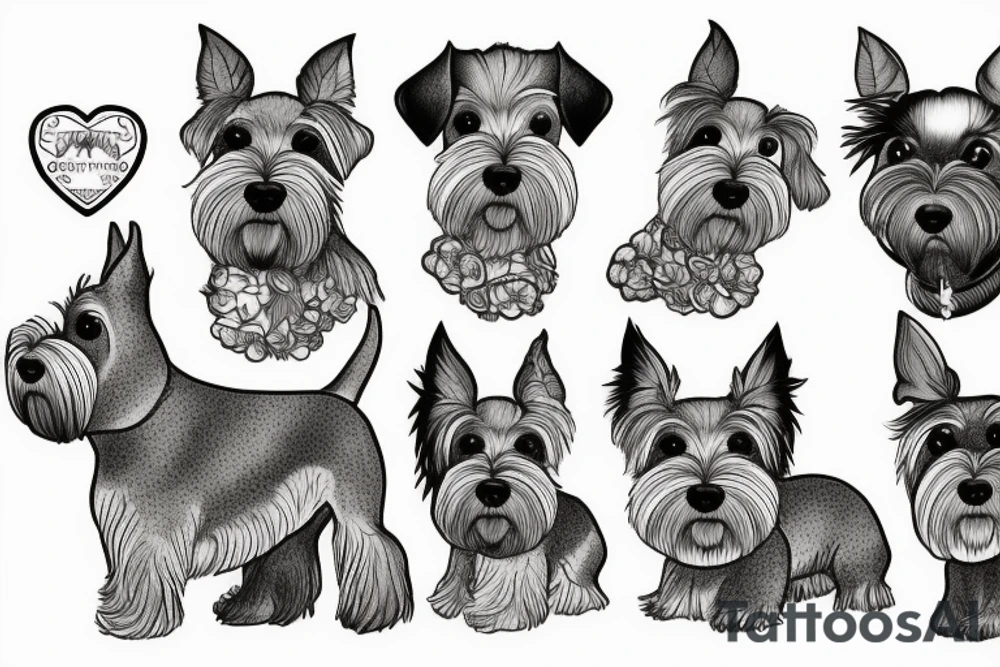 Miniature Schnauzer tattoo idea