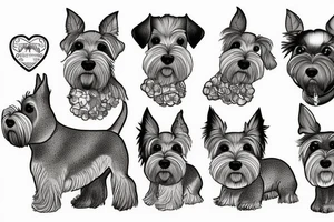 Miniature Schnauzer tattoo idea