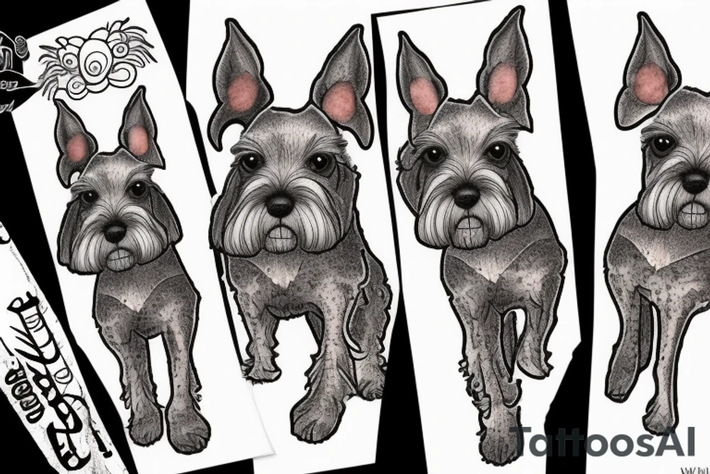 Miniature Schnauzer tattoo idea
