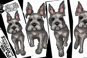 Miniature Schnauzer tattoo idea