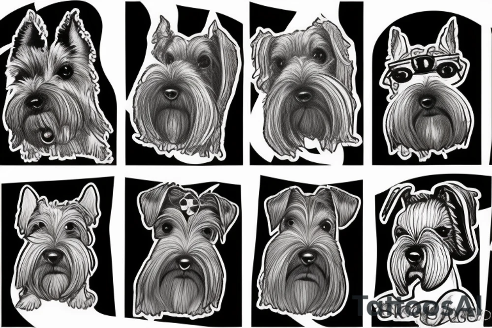 Miniature Schnauzer tattoo idea