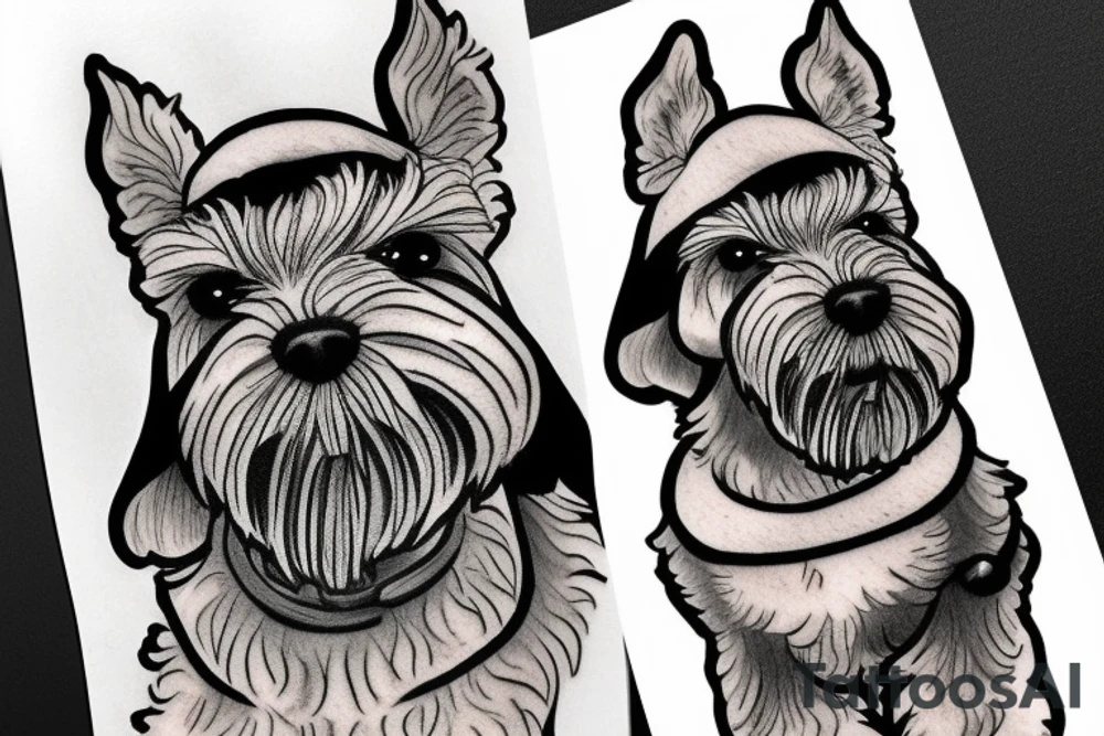 Miniature Schnauzer tattoo idea